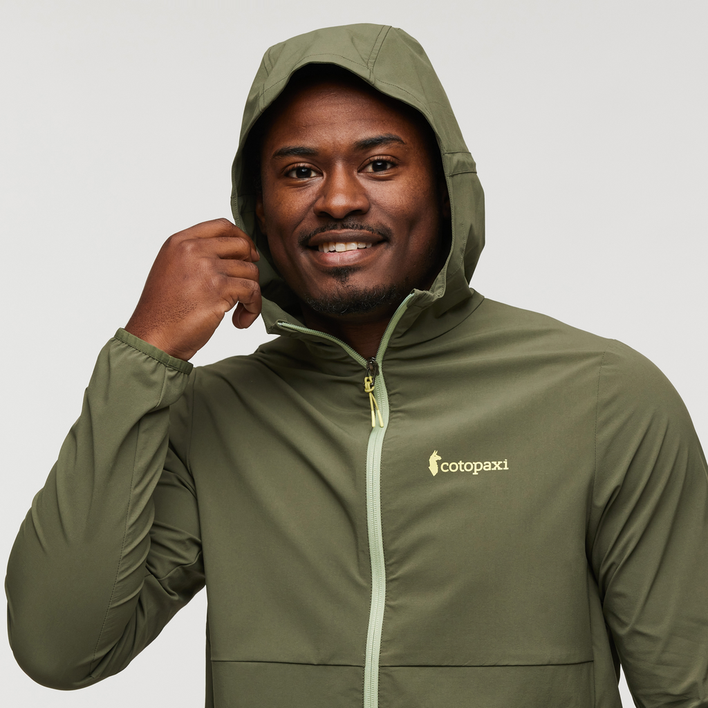 Vuelta Performance Windbreaker Jacket - Men's, Fatigue, Model Jeremy