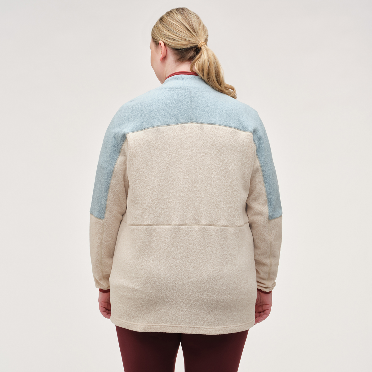 Abrazo Fleece Full-Zip Jacket - Women's, Sea Spray/Cream, Model Nicole