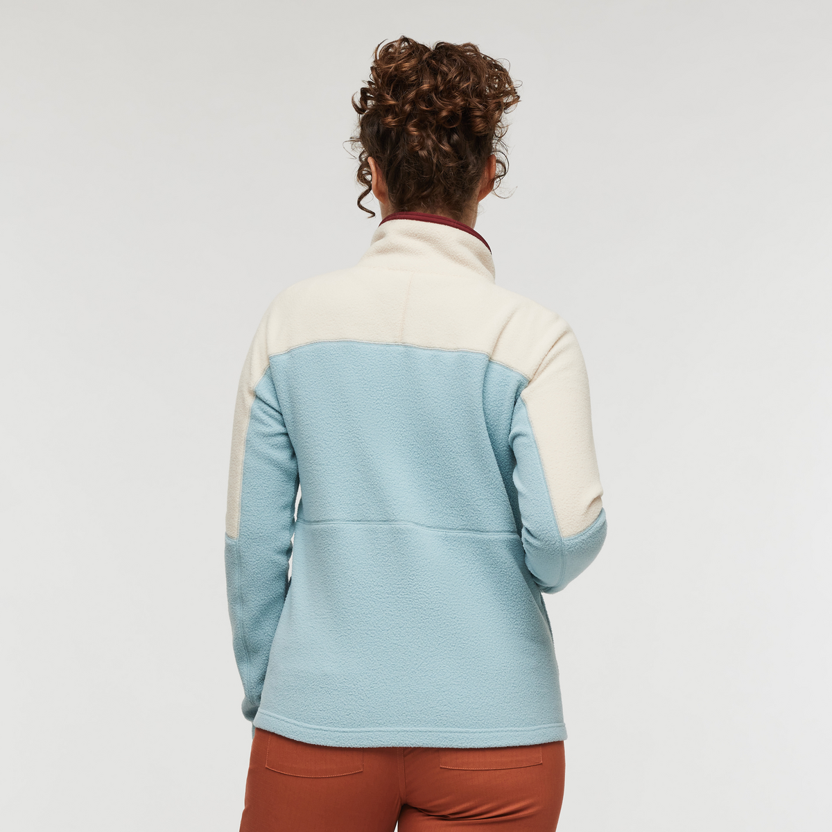 Abrazo Fleece Half-Zip Jacket - Women's, Cream/Sea Spray, Model Courtney