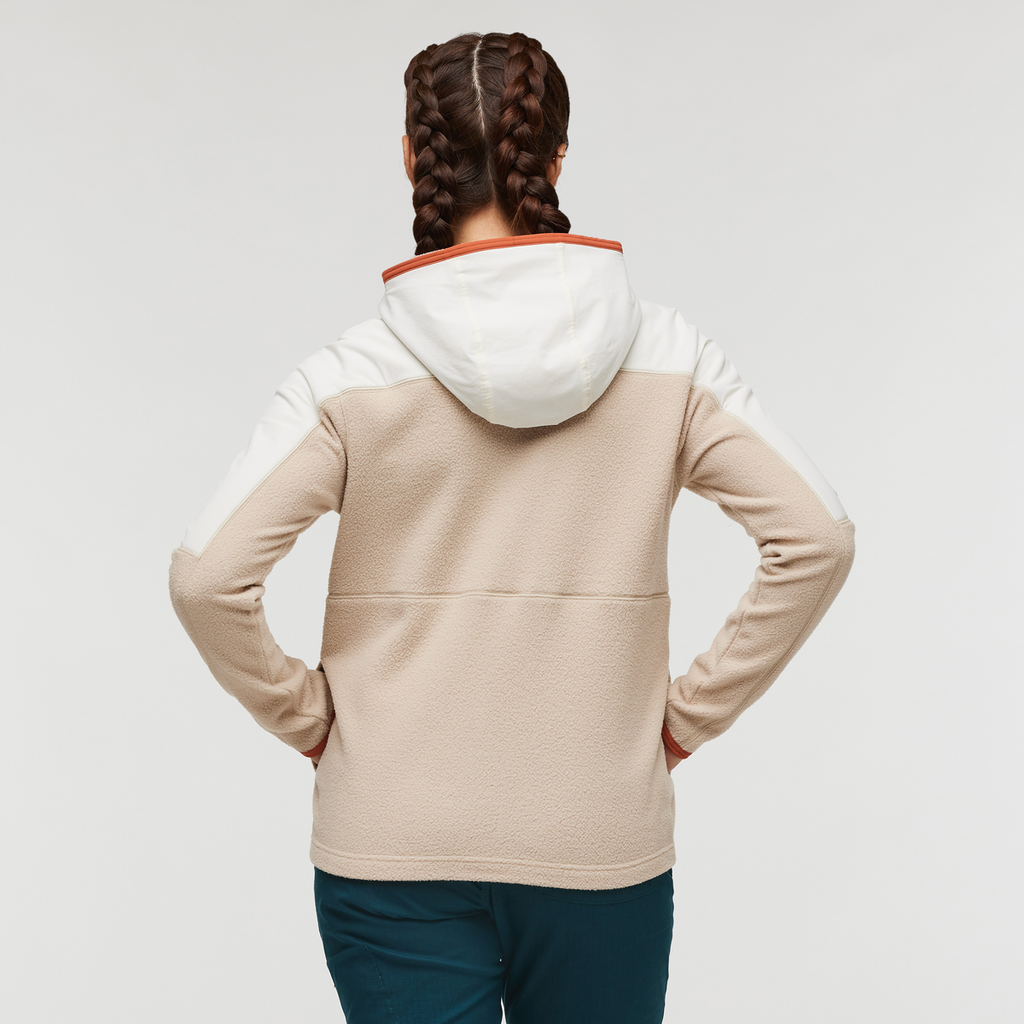 Abrazo Fleece Hooded Full-Zip Jacket - Women's, Bone/Oatmeal, Model Aya