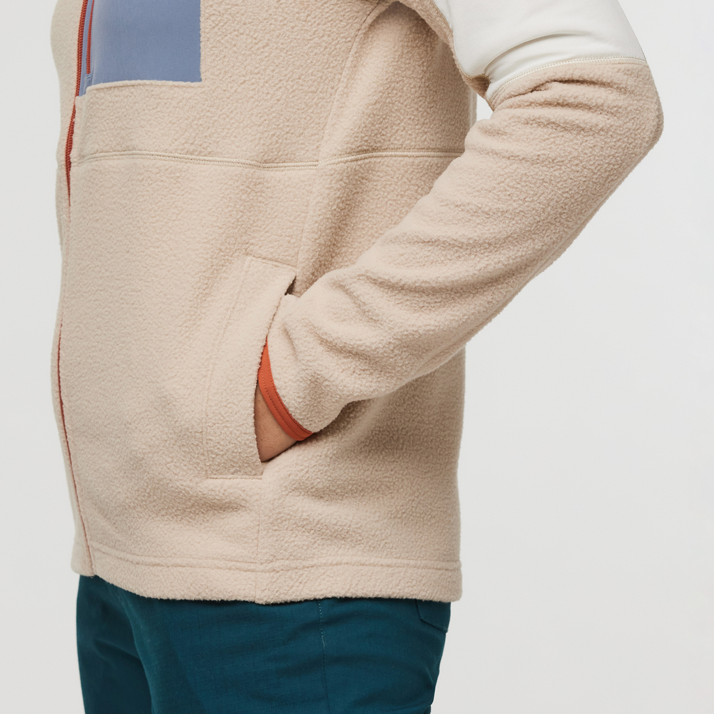 Abrazo Fleece Hooded Full-Zip Jacket - Women's, Bone/Oatmeal, Model Aya