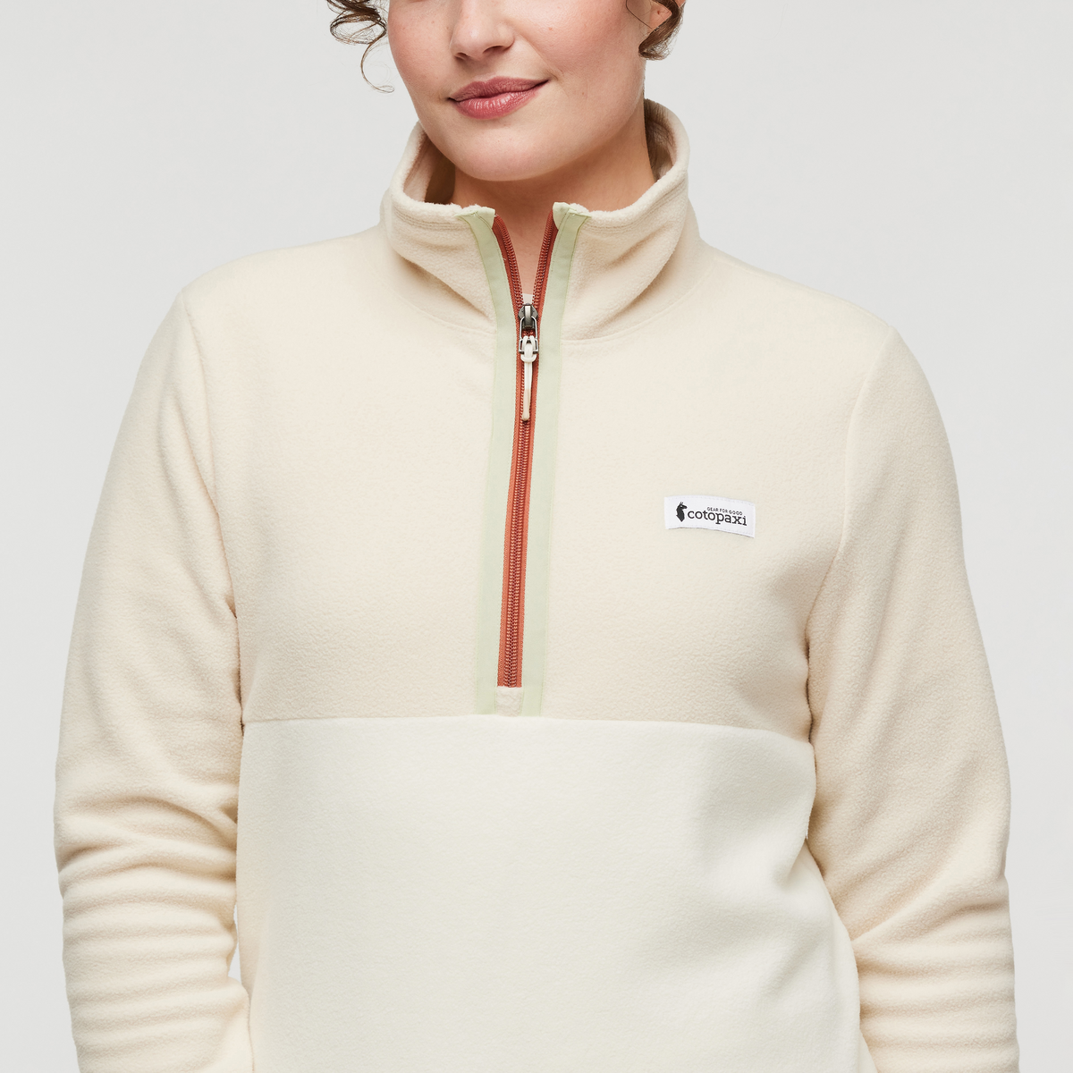 Amado Fleece Pullover - Women's, Bone/Cream, Model Courtney