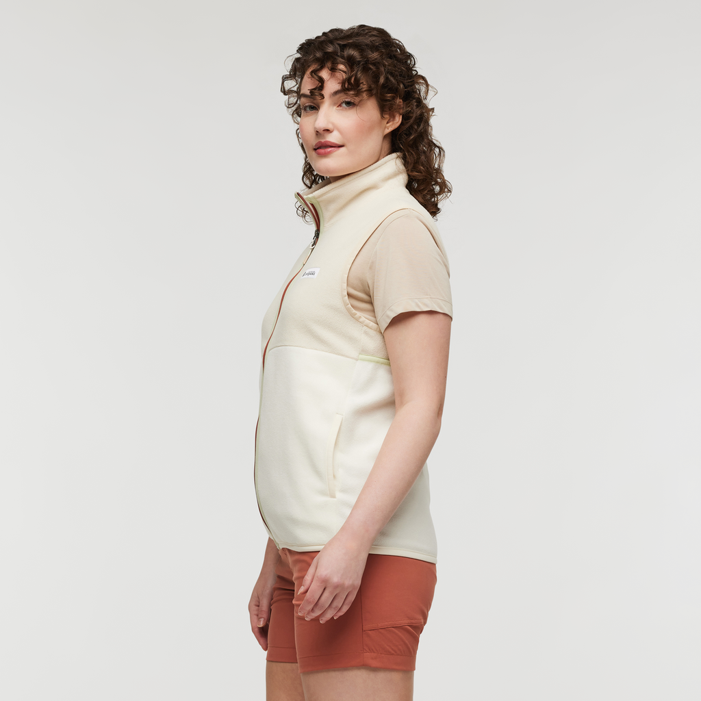Amado Fleece Vest - Women's, Bone/Cream, Model Courtney