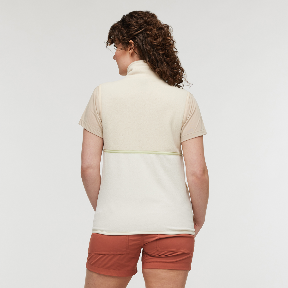 Amado Fleece Vest - Women's, Bone/Cream, Model Courtney
