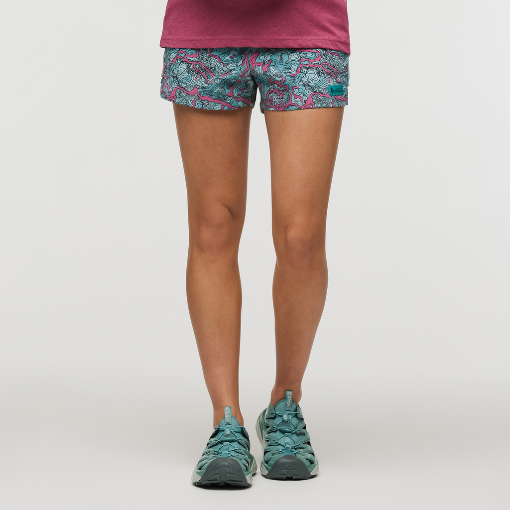 Brinco Short - Print - Women's, Sangria/Coastal, Model London