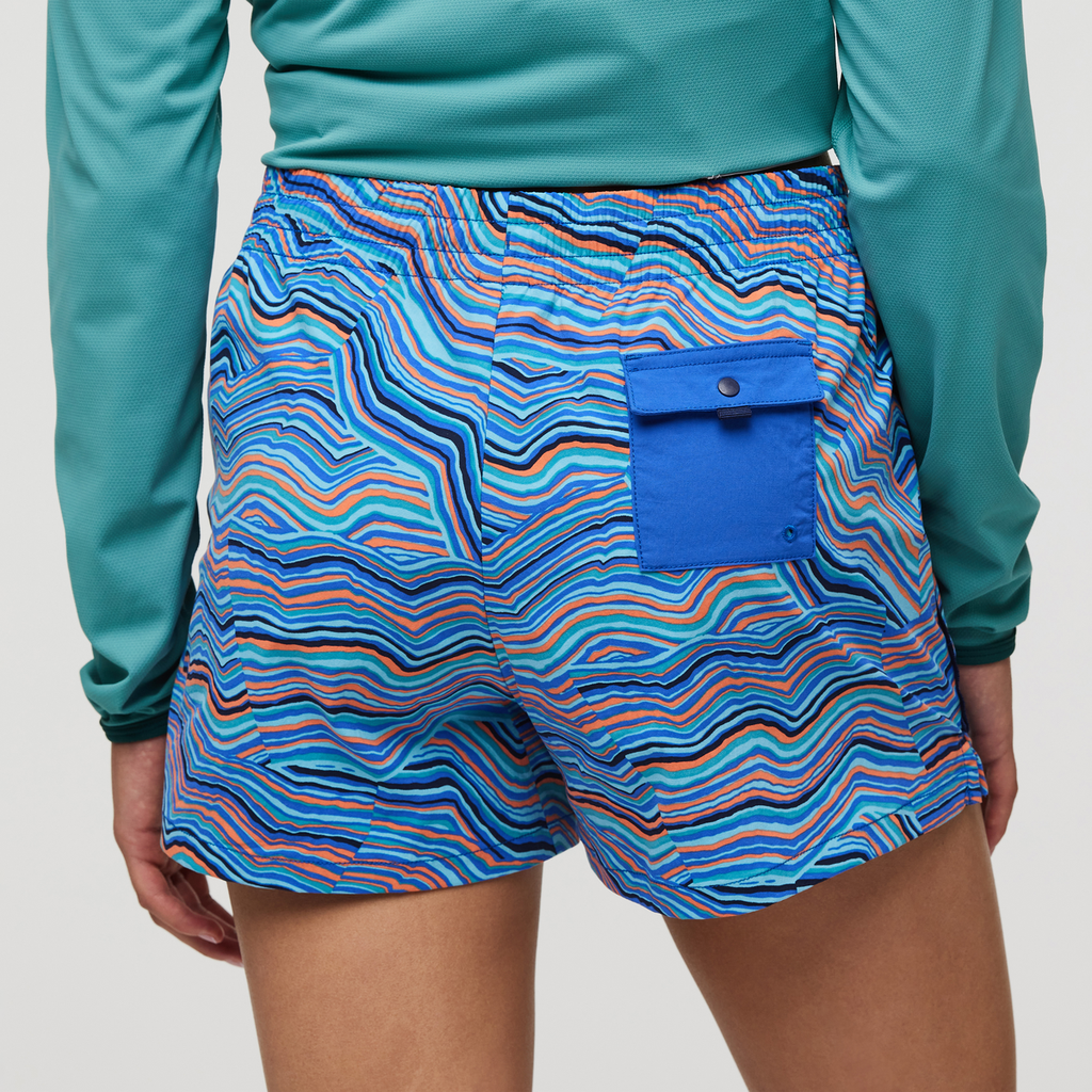 Brinco Short - Print - Women's, Scuba Blue/Hot Punch, Model London