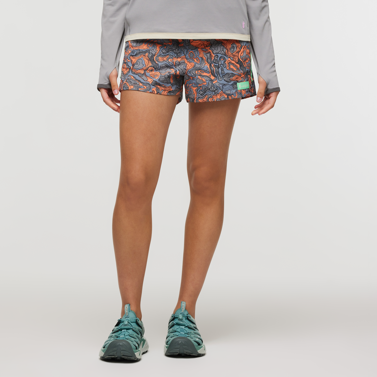 Brinco Short - Print - Women's, Tempest/Hot Punch, Model London