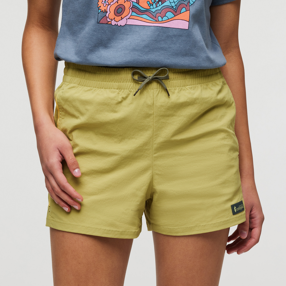 Brinco 3 Inch Short - Solid - Women's, Lemongrass, Model London