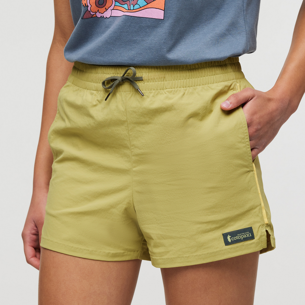 Brinco 3 Inch Short - Solid - Women's, Lemongrass, Model London