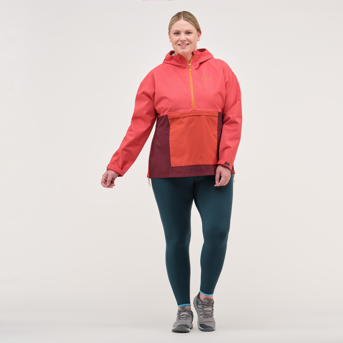 Cielo Rain Anorak - Women's, Strawberry/Wine, Model Jennifer