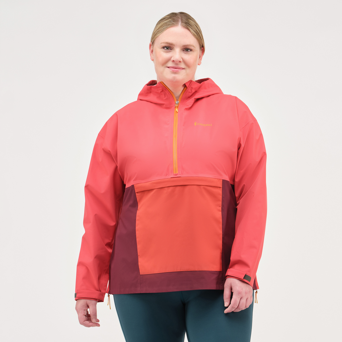 Cielo Rain Anorak - Women's, Strawberry/Wine, Model Jennifer