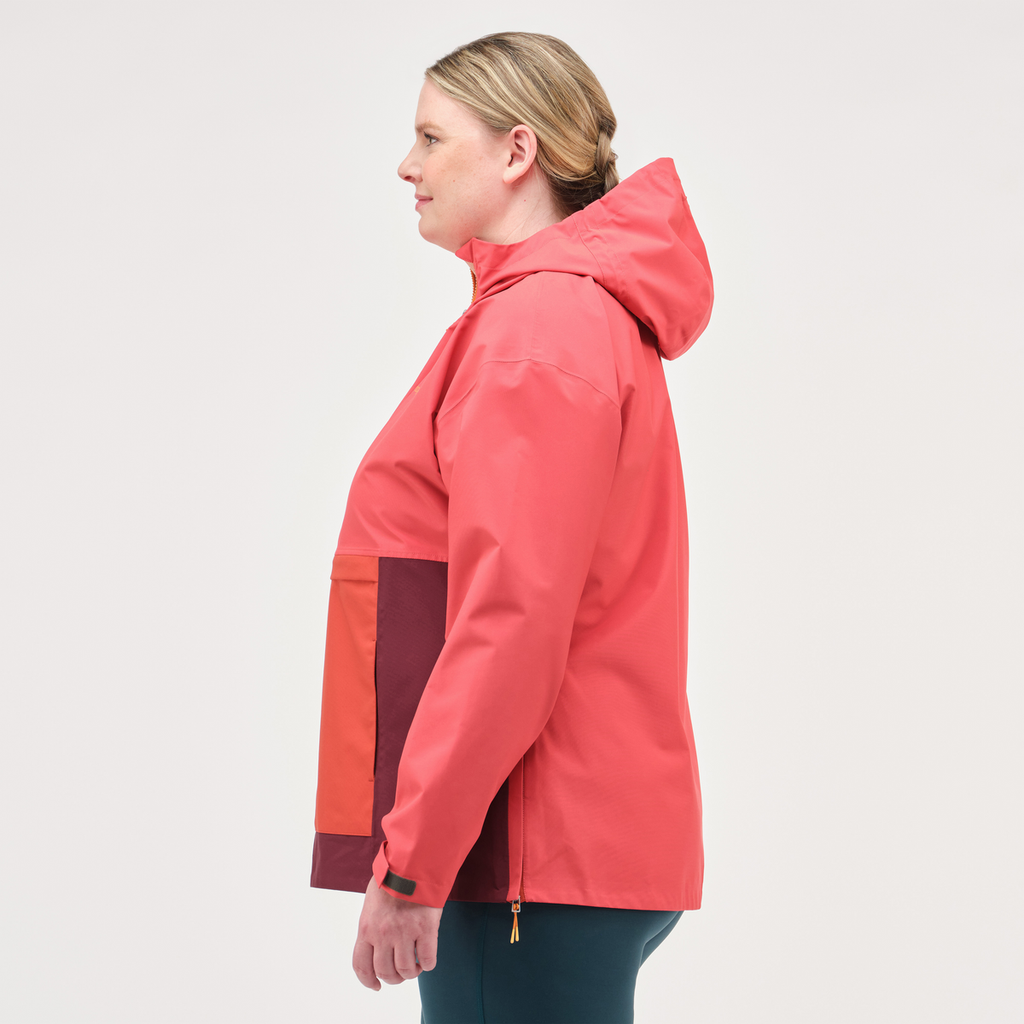 Cielo Rain Anorak - Women's, Strawberry/Wine, Model Jennifer
