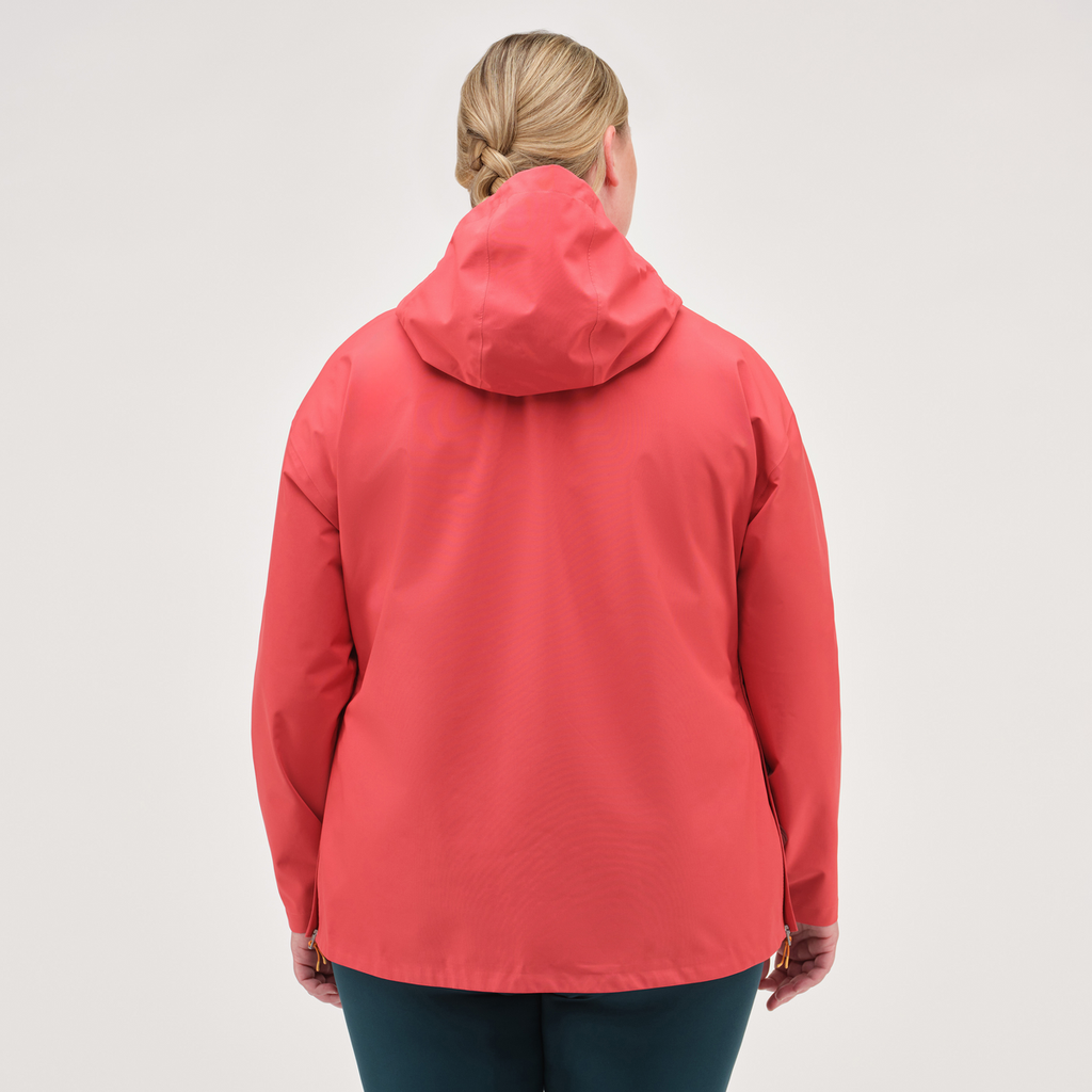 Cielo Rain Anorak - Women's, Strawberry/Wine, Model Jennifer
