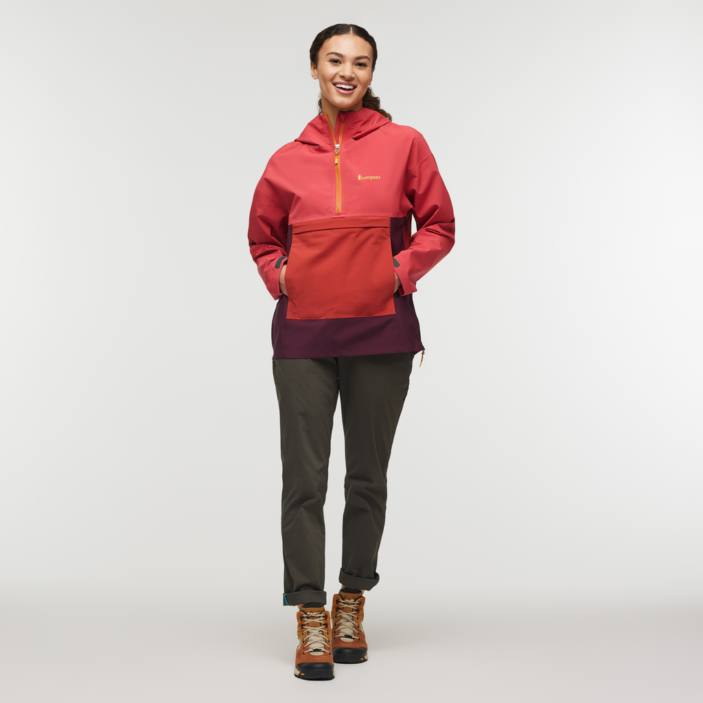 Cielo Rain Anorak - Women's, Strawberry/Wine, Model London