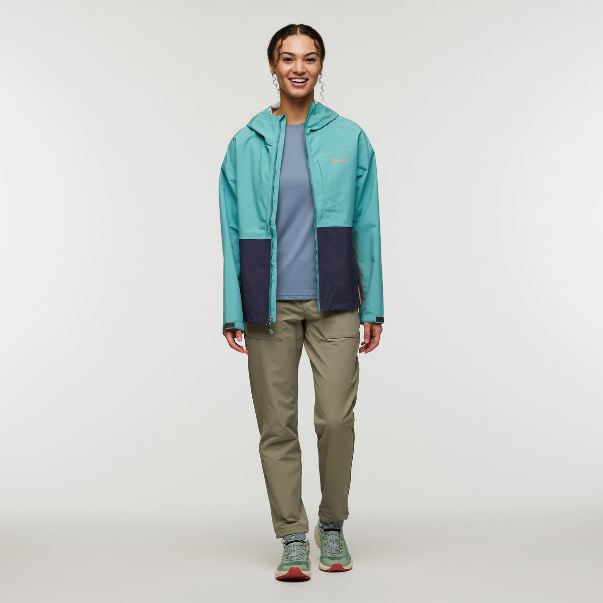 Cielo Rain Jacket - Women's, Coastal/Graphite, Model London