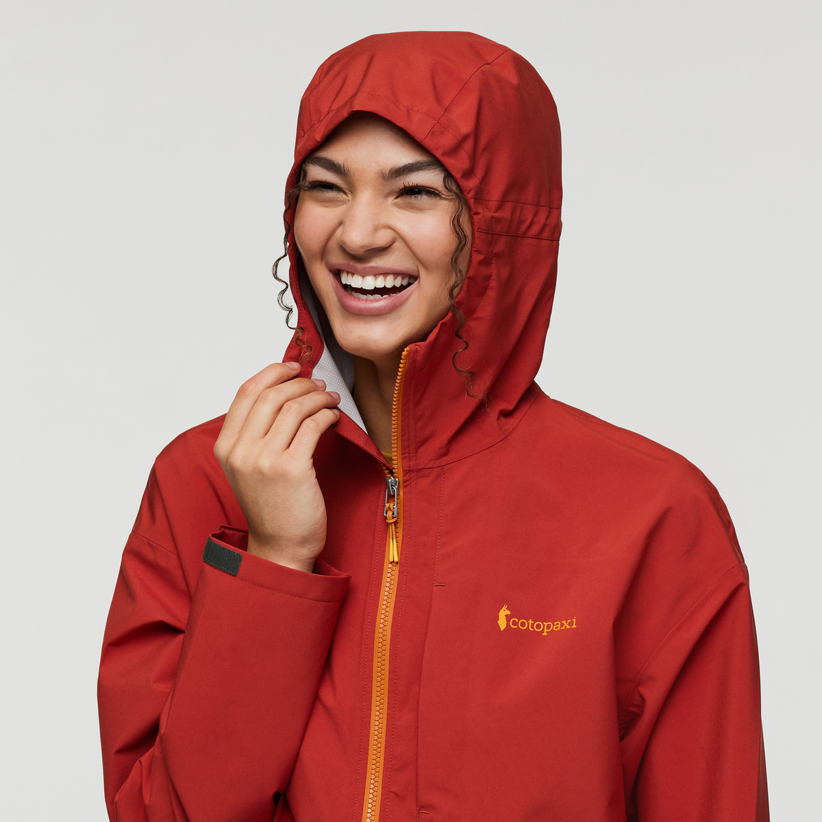 Cielo Rain Jacket - Women's, Magma/Strawberry, Model London