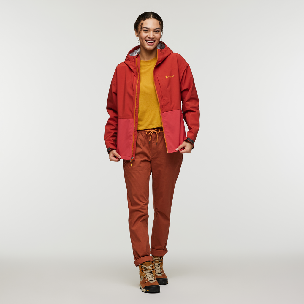 Cielo Rain Jacket - Women's, Magma/Strawberry, Model London