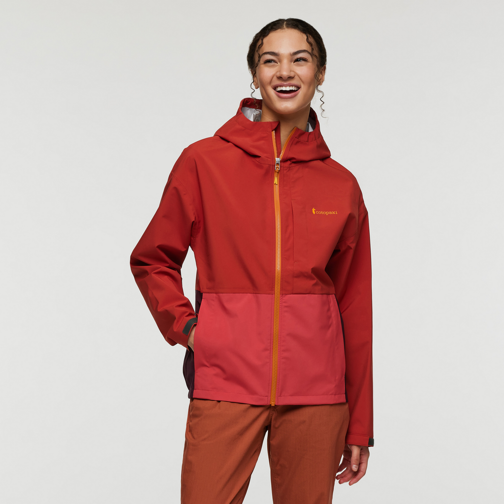 Cielo Rain Jacket - Women's, Magma/Strawberry, Model London