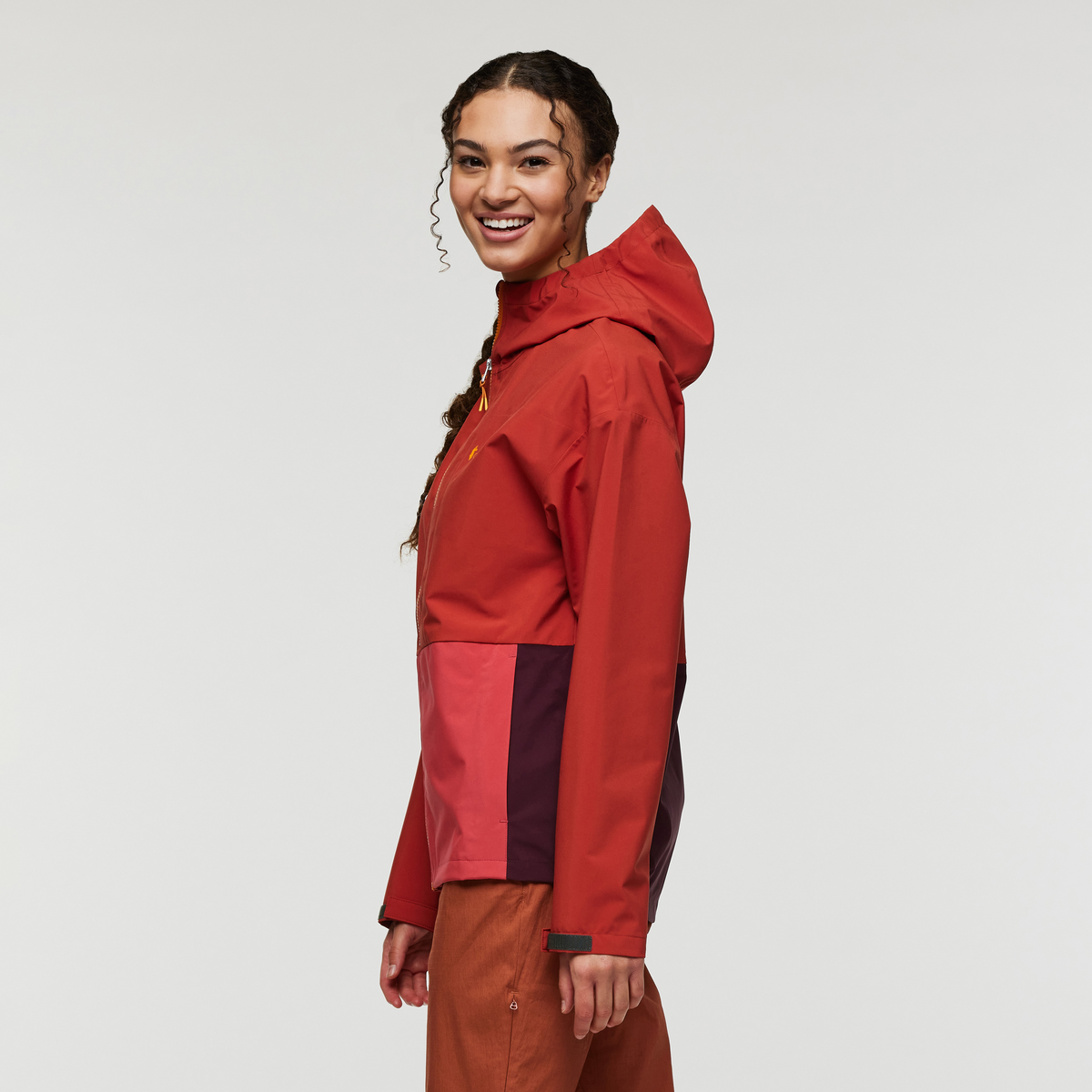 Cielo Rain Jacket - Women's, Magma/Strawberry, Model London