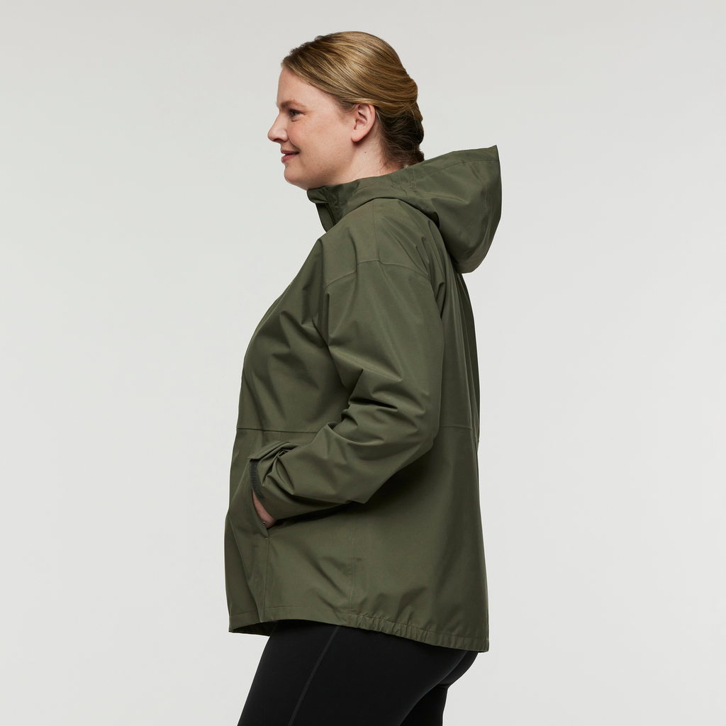 Cielo Rain Jacket - Women's, Fatigue, Model Jennifer