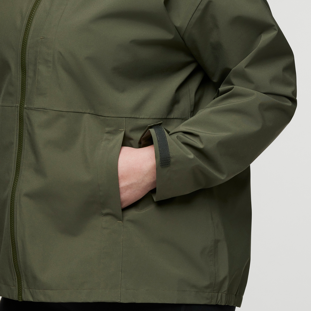 Cielo Rain Jacket - Women's, Fatigue, Model Jennifer