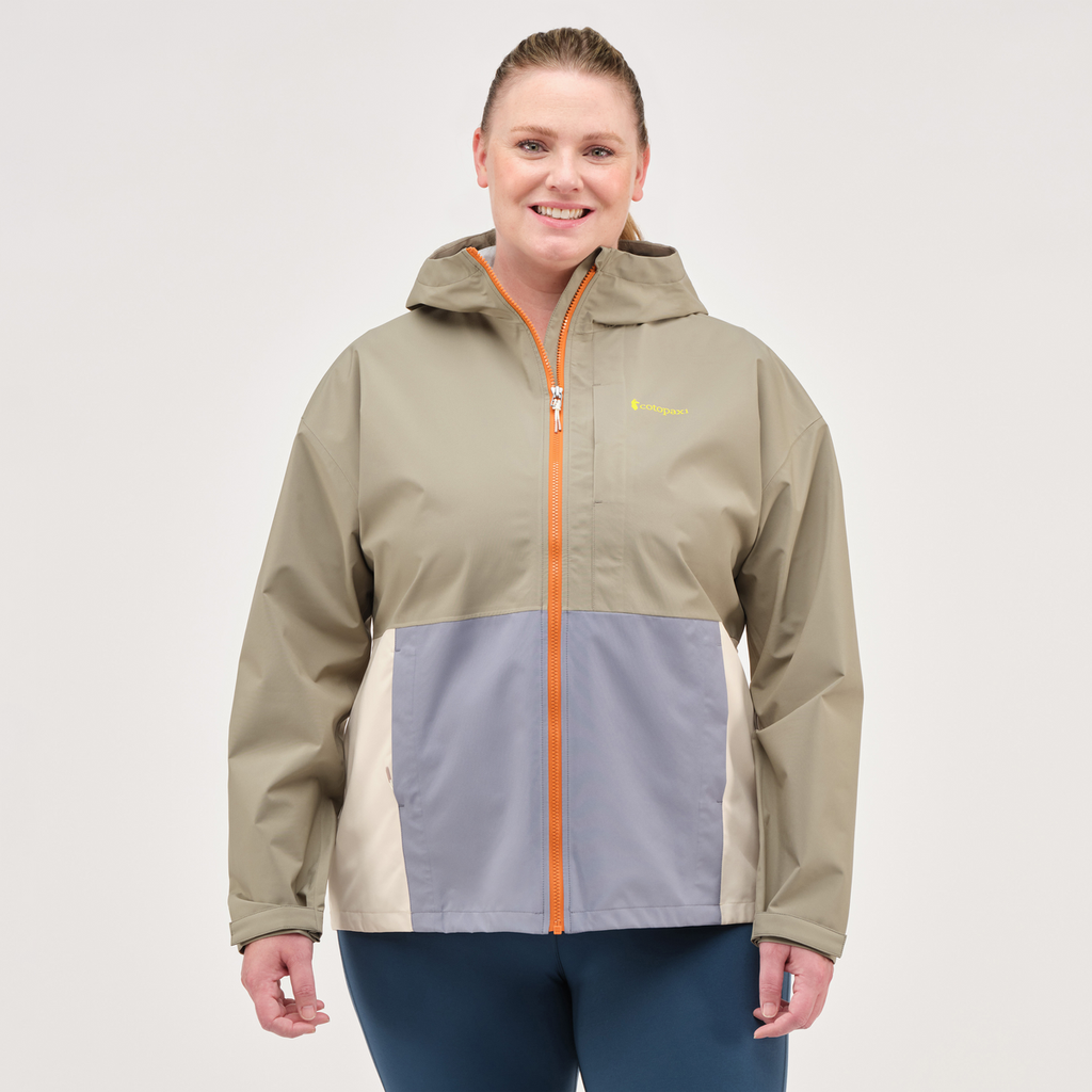 Cielo Rain Jacket - Women's, Stone/Tempest, Model Jennifer