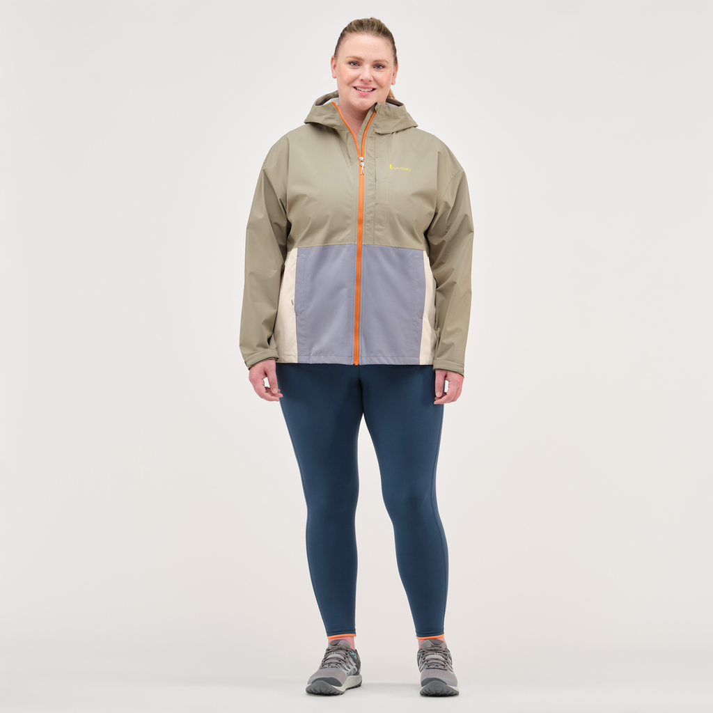Cielo Rain Jacket - Women's, Stone/Tempest, Model Jennifer