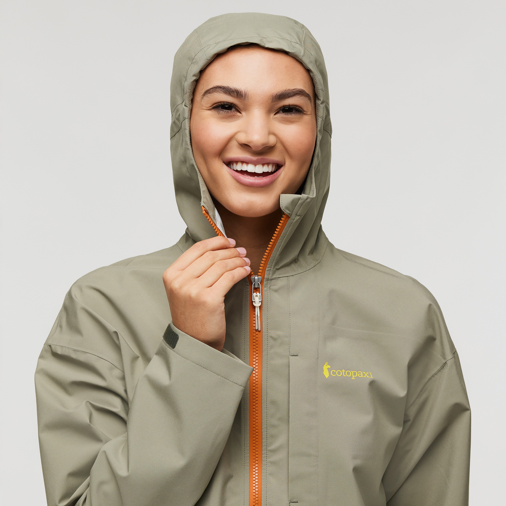 Cielo Rain Jacket - Women's, Stone/Tempest, Model London