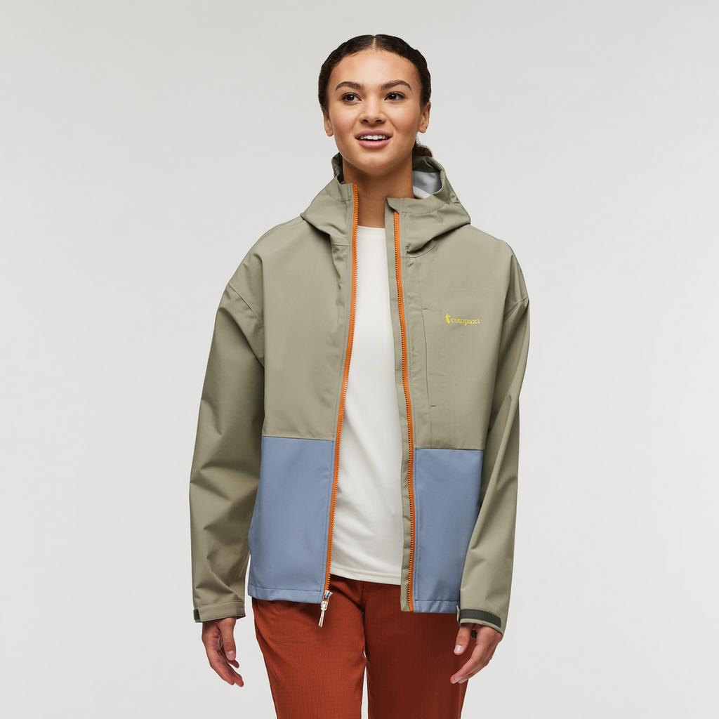 Cielo Rain Jacket - Women's, Stone/Tempest, Model London