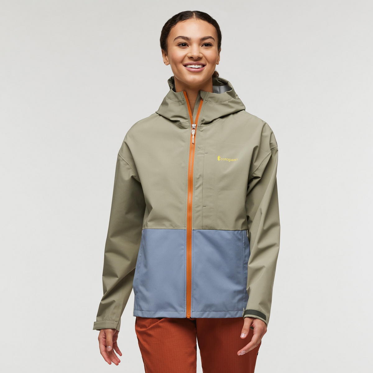 Cielo Rain Jacket - Women's, Stone/Tempest, Model London