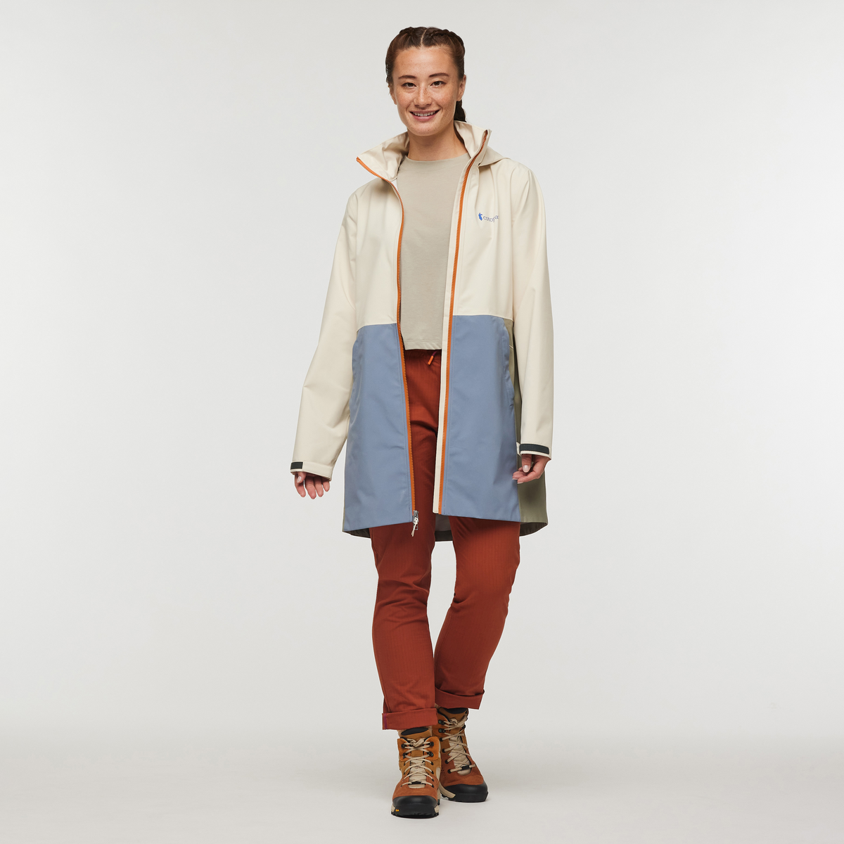 Cielo Rain Trench - Women's, Cream/Tempest, Model Aya