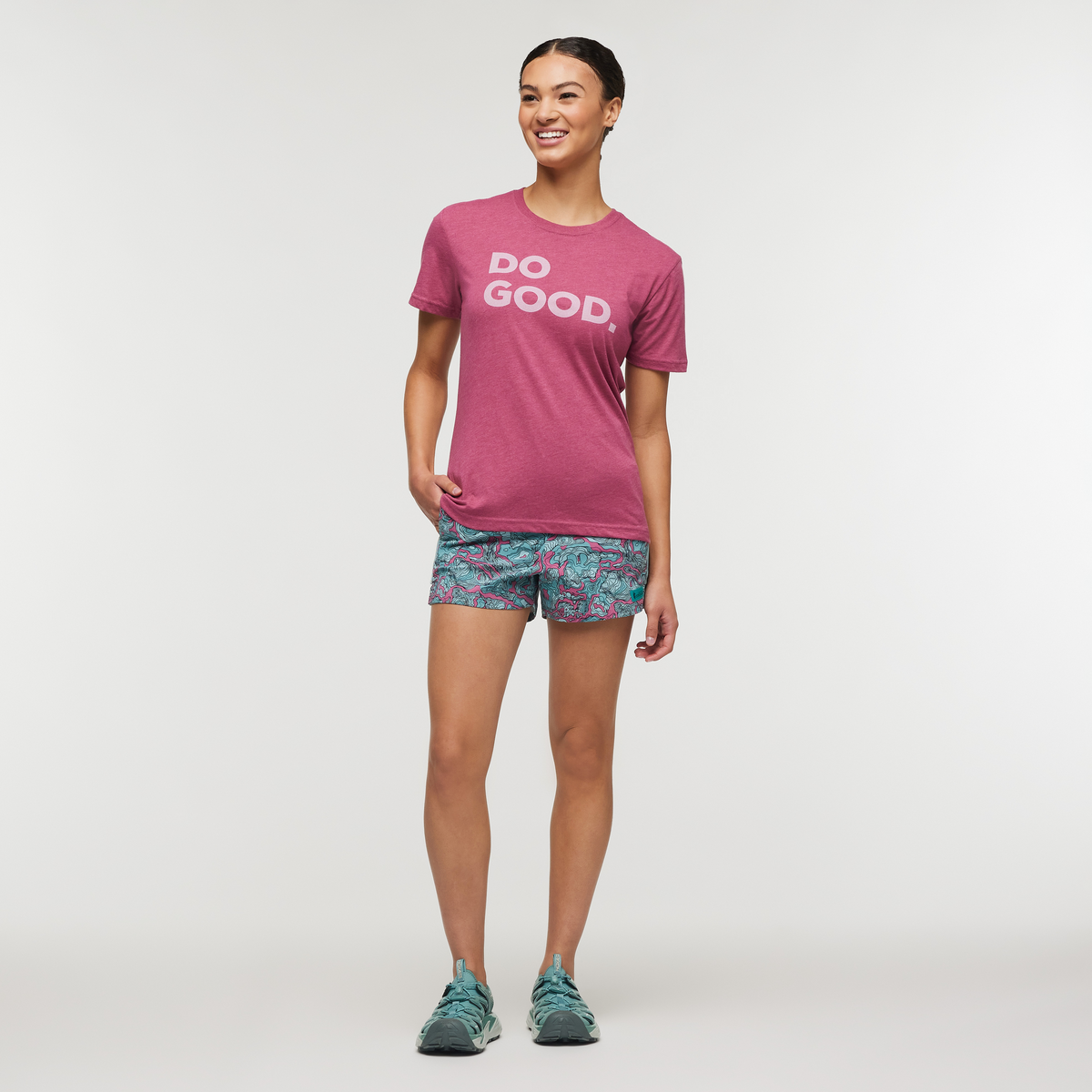 Do Good T-Shirt - Women's, Sangria, Model London
