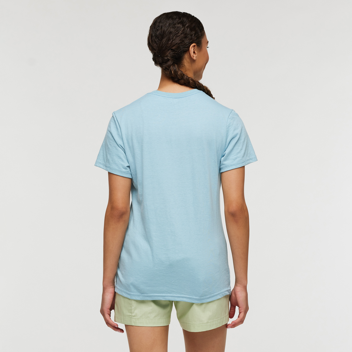 Llama Greetings T-Shirt - Women's, Sea Spray, Model London