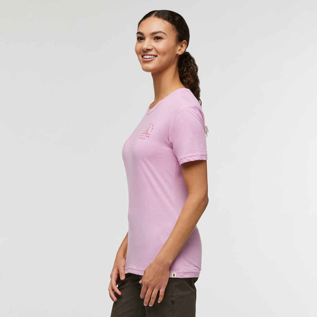 Llama Map T-Shirt - Women's, Orchid Bloom, Model London