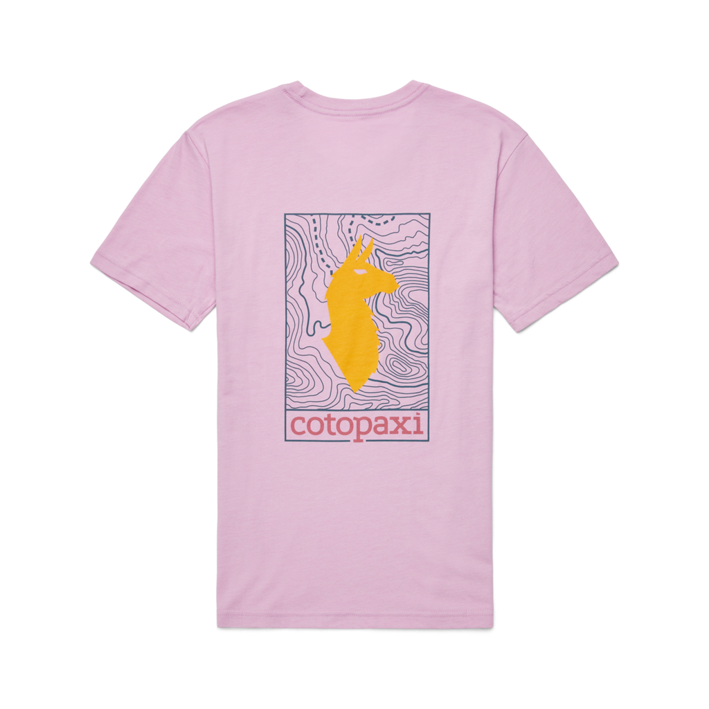 Llama Map T-Shirt - Women's, Orchid Bloom