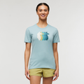 Llama Sequence T-Shirt - Women's, Sea Spray, Model London
