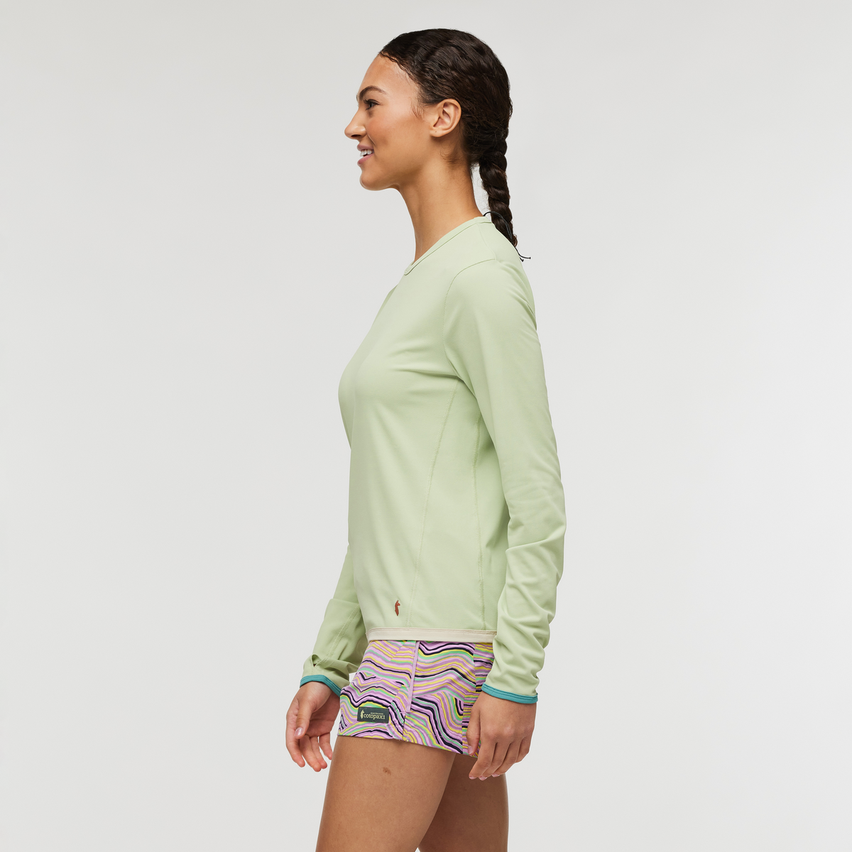 Sombra Long-Sleeve Sun Shirt - Women's, Green Tea, Model London