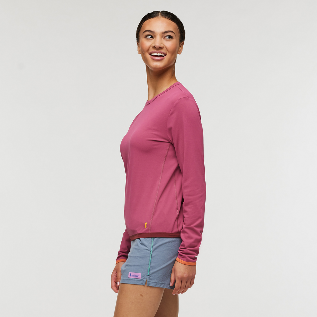 Sombra Long-Sleeve Sun Shirt - Women's, Sangria, Model London
