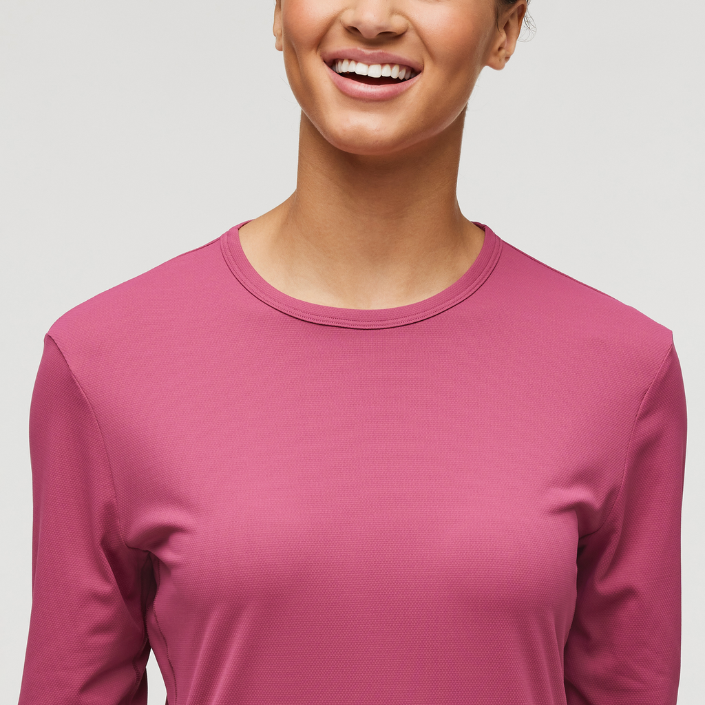 Sombra Long-Sleeve Sun Shirt - Women's, Sangria, Model London