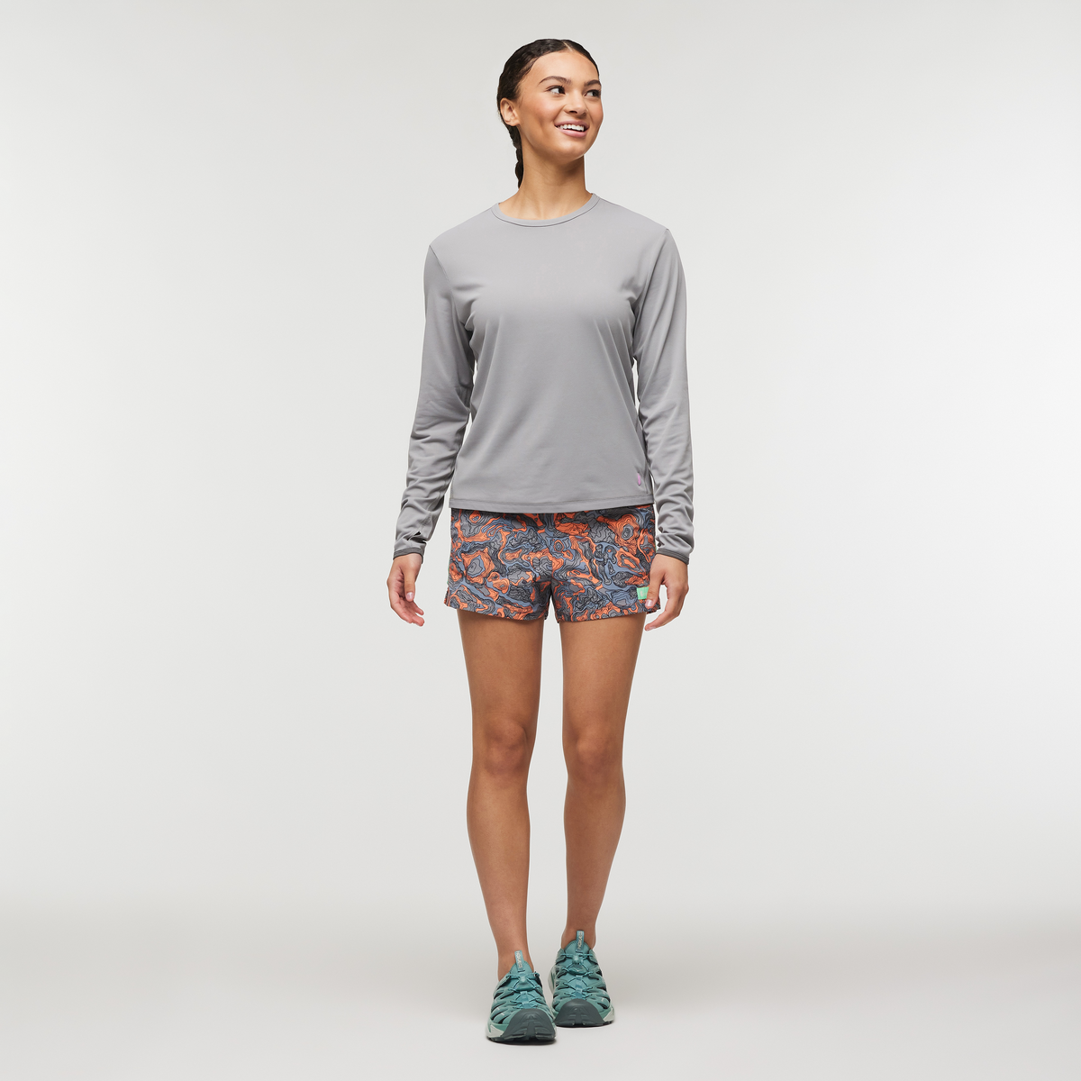 Sombra Long-Sleeve Sun Shirt - Women's, Smoke, Model London