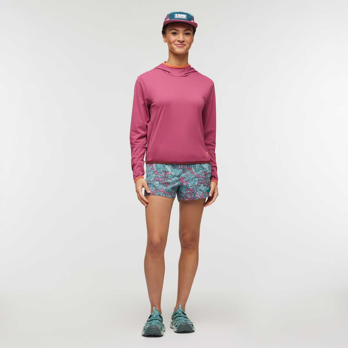 Sombra Sun Hoodie - Women's, Sangria, Model London