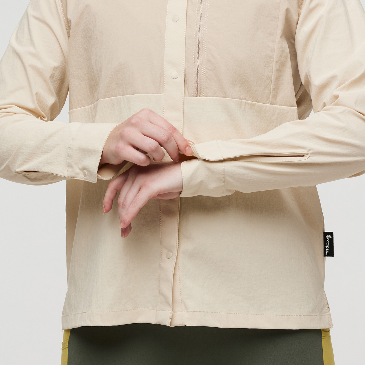 Sumaco Long-Sleeve Shirt - Women's, Cream/Oatmeal, Model Courtney