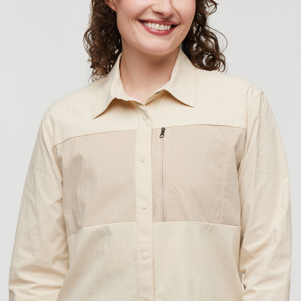 Sumaco Long-Sleeve Shirt - Women's, Cream/Oatmeal, Model Courtney