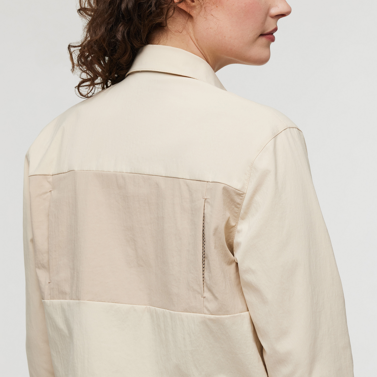 Sumaco Long-Sleeve Shirt - Women's, Cream/Oatmeal, Model Courtney
