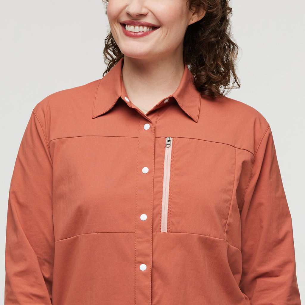 Sumaco Long-Sleeve Shirt - Women's, Faded Brick, Model Courtney