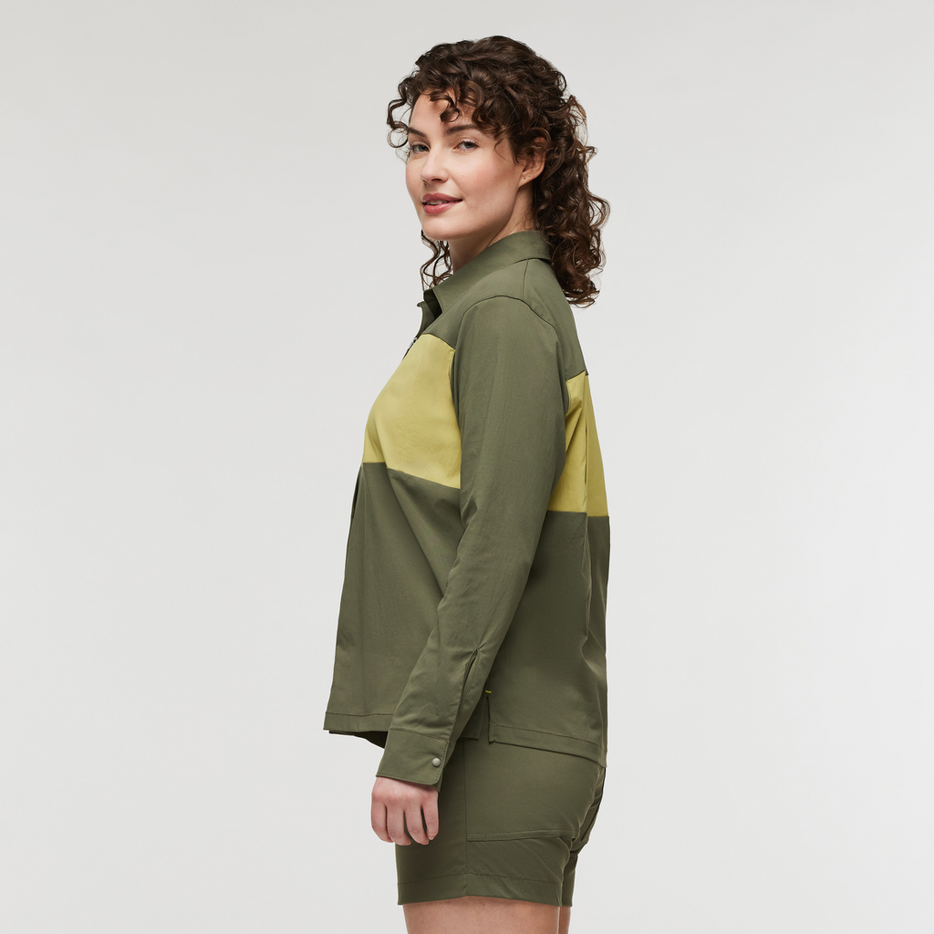 Sumaco Long-Sleeve Shirt - Women's, Fatigue/Lemongrass, Model Courtney
