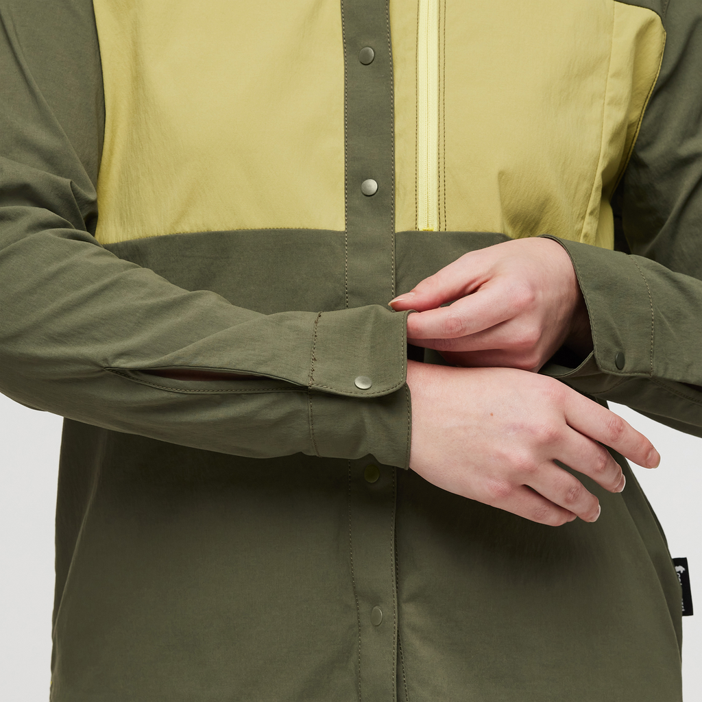 Sumaco Long-Sleeve Shirt - Women's, Fatigue/Lemongrass, Model Courtney