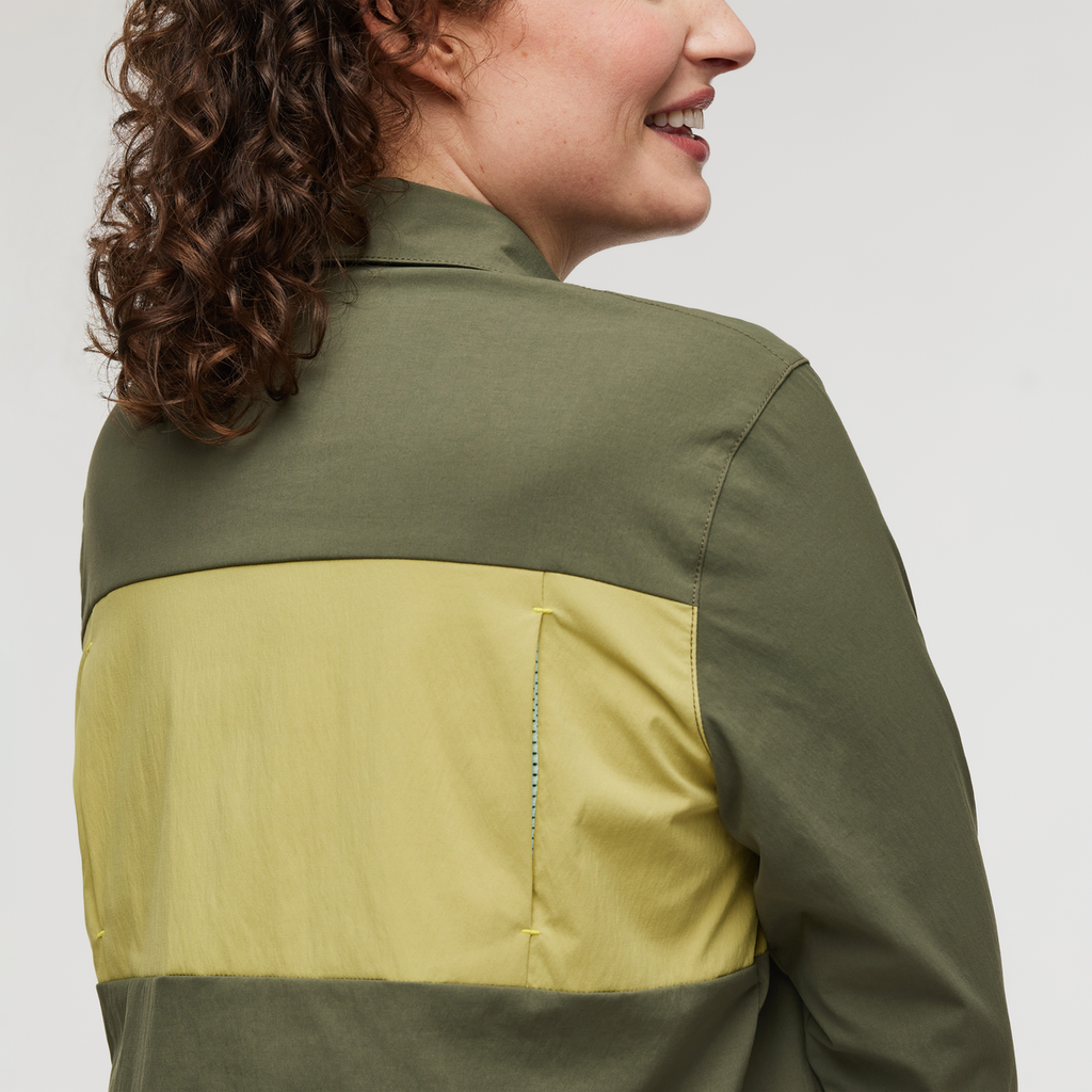 Sumaco Long-Sleeve Shirt - Women's, Fatigue/Lemongrass, Model Courtney