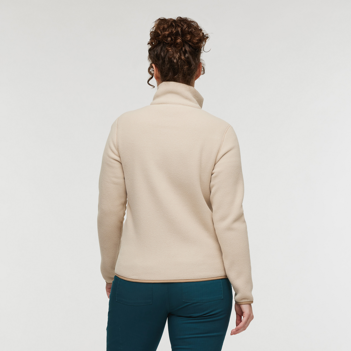 Teca Fleece Full-Zip Jacket - Women's, Frosting, Model Courtney