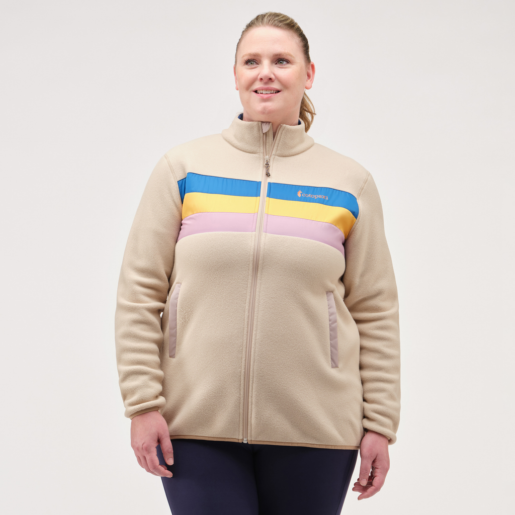 Teca Fleece Full-Zip Jacket - Women's, Frosting, Model Jennifer